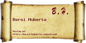 Bersi Huberta névjegykártya